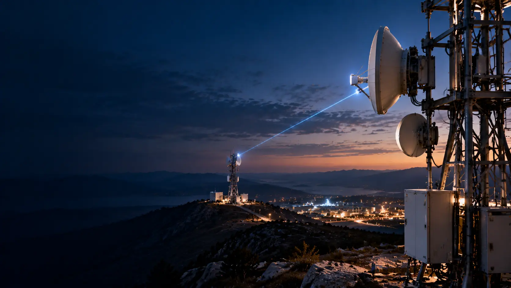 Professional wireless backhaul telecommunications infrastructure